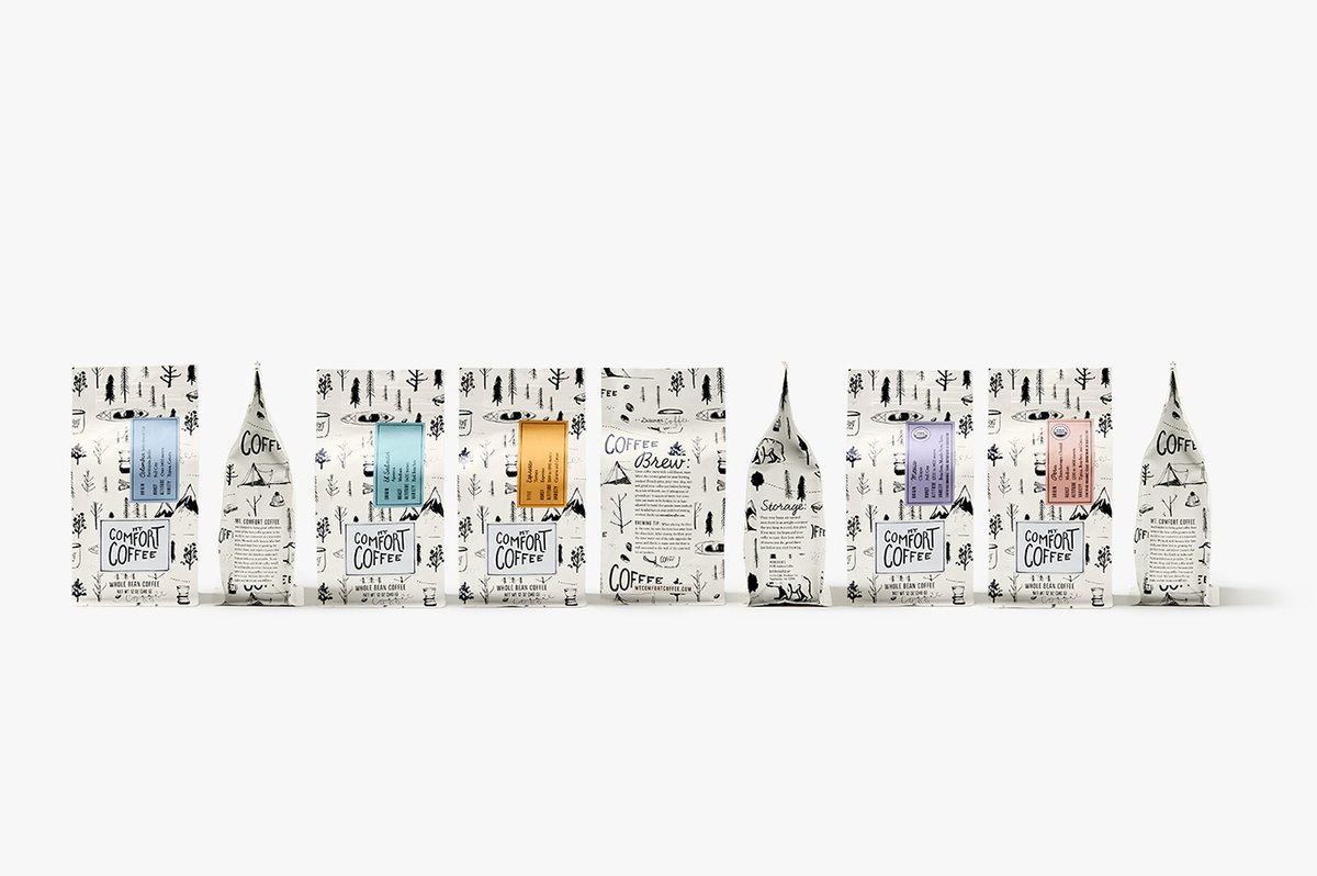 （餐飲）Comfort咖啡品牌vi設計——插圖包裝視覺設計，vi設計，餐飲vi設計，餐飲品牌vi設計，包裝視覺設計，品牌標識vi設計，品牌vi設計，品牌策劃，深圳vi設計，左右格局