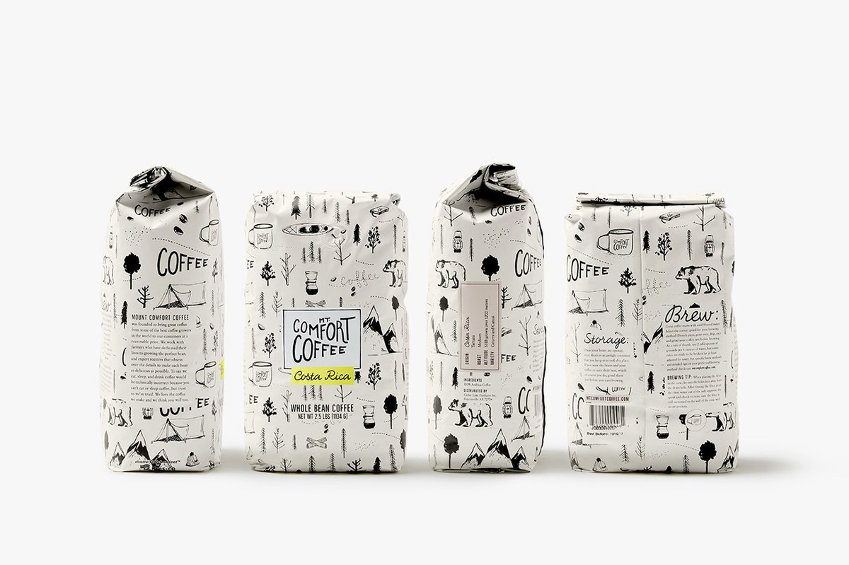（餐飲）Comfort咖啡品牌vi設計——插圖包裝視覺設計，vi設計，餐飲vi設計，餐飲品牌vi設計，包裝視覺設計，品牌標識vi設計，品牌vi設計，品牌策劃，深圳vi設計，左右格局